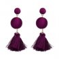 JUJIA 6 colors New Arrival Free shipping vintage hand made fringed drop Earring for lady jewelry Fac