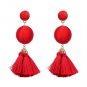JUJIA 6 colors New Arrival Free shipping vintage hand made fringed drop Earring for lady jewelry Fac