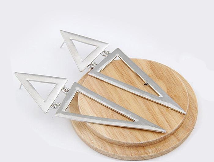 Fashion Vintage Design Geometric Big Triangle Stud Earrings New SL