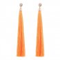 Bohemian Earrings Women Long Tassel Fringe Dangle Earrings Black