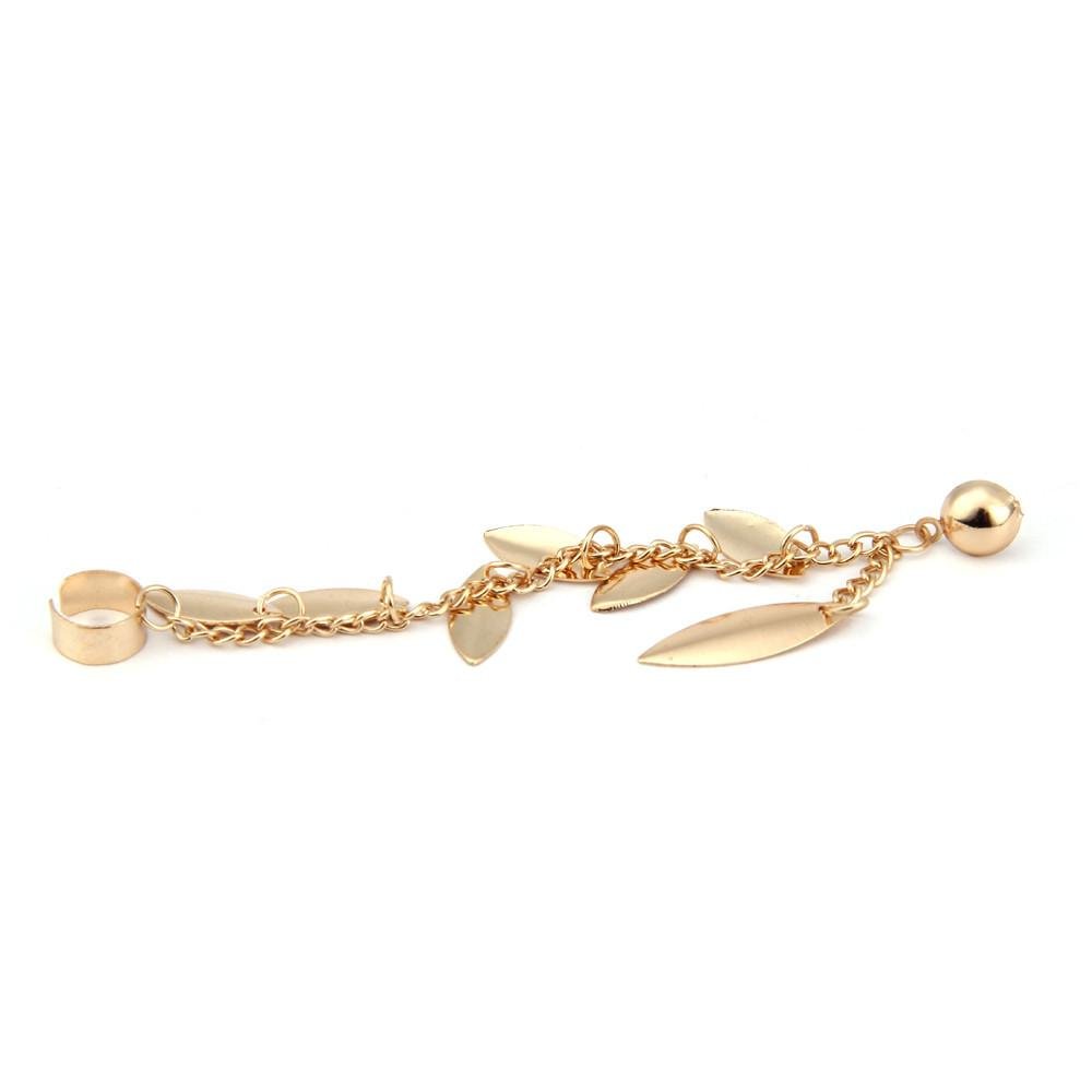 Creative Personality Fashion Punk Leaf Tassel Earrings