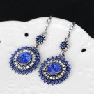 1Pair Elegant Women Crystal Rhinestone Flower Ear Stud Earrings Fashion Jewelry