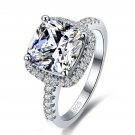 JEXXI Big Promotion Luxury Geniune 925 Sterling Silver Wedding Engagement Rings Super Shiny Cubic Zi