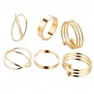 6PCS/Set Fashion Women Lady Ring Jewelry Finger Tip Stacking Rings 6#