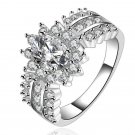 Fashion Crystal stone ring Women Crystal Silver Cubic Zirconia Band Ring Jewelry Gift Nice accessori