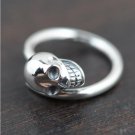 925 Sterling Silver Rings for women  vintage skeleton skull ring 100% Real Pure Fine Jewelry free sh