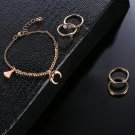 New 6 PCS Vintage Women\'s Crystal Knuckle Ring Tibetan Turkish