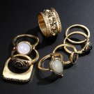 8Pcs/Set Vintage Silver Arrow Moon Finger Knuckle Rings Jewelry Gift