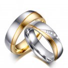 Rings For Women Man Wedding Ring 14KGP 316l Stainless Steel Promise Jewelry