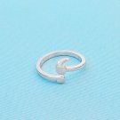 LNRRABC Ladybro Rings 6 Sizes Exquisite Couple\'s Silvery Graceful Semicolon Women Unique 1PC New Dr