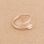 JOYROX 2017 New Fashion Silver Plated Arrow Crystal Adjustable Rings For Women Engagement Ring Creat