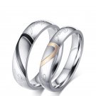 H:HYDE Lovers Bijoux Stainless steel Silver Anillos Jewelry Couples Wedding Bands For Women Men Birt