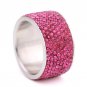 Wholesale 316L Stainless Steel Crystal Pave Rings birthday gift Free Shipping