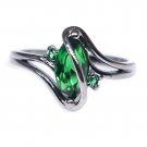 4 Color ! Fashion Elegant Original Crystal  Rings Black Gold Color Filled Pure Copper  Rings For Wom