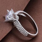 925 Sterling Silver love rings with crown 1.25 carat Cubic Zircon wedding Rings for women engagement