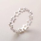 Flyleaf 100% 925 Sterling Silver Simple Hollow Stars Open Ring for women Hypoallergenic lady Fashion