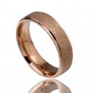 316 Stainless Steel Couple Rings Vintage Titanium Dull Polish Rose Gold Wedding Engagement Ring Wome