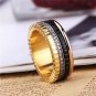 ZINDOV Luxury Brand Women Ring Stainless Steel Rose Gold Black Silver Gold Zirconia Jewelry Men Wedd