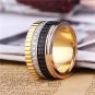 ZINDOV Luxury Brand Women Ring Stainless Steel Rose Gold Black Silver Gold Zirconia Jewelry Men Wedd