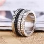 ZINDOV Luxury Brand Women Ring Stainless Steel Rose Gold Black Silver Gold Zirconia Jewelry Men Wedd