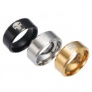 Caxybb Marvel comics super hero skull punisher logo skull skeleton ring stainless steel ring for men