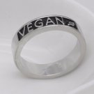 Vegan Ring Vegetarian Jewelry Wedding Band Vegan Gift YLQ0536