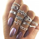 Free shipping! Wholesale rose flower crystal Hollow moon suit tail rings for women High-grade engage