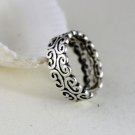Retro Arrival 925 Sterling Silver Flower Pattern Rings for Women Jewelry Fashion Open Adjustable Fin