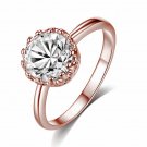 H:HYDE Hot Brand Rose Gold Color Bridal Wedding Engagement Crown CZ Zircon Rings For Women Anel bagu