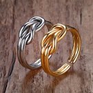 2016 Female Bow Ring Gold Silver Plated Ring Women Quality Stainless Steel Fashion Ring New Open Des