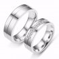Romantic Wedding Rings For Lover Gold-Color Stainless Steel Couple Rings For Engagement Party Jewelr