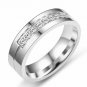 Romantic Wedding Rings For Lover Gold-Color Stainless Steel Couple Rings For Engagement Party Jewelr