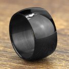 Free Shipping 316L Stainless Steel Wide Band Rings Wide 12mm Men Jewelry Black Arc Rings Fine Jewelr