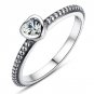 Wholesale 3 Colors Red Purple White Authentic Silver Ring Love Heart Rings Fashion Jewelry Woman Wed