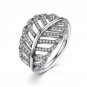 Female Engagement Ring Silver Color Forever Infinite Love Heart Stackable Finger Ring For Women fit