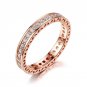 Female Engagement Ring Silver Color Forever Infinite Love Heart Stackable Finger Ring For Women fit