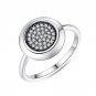 Female Engagement Ring Silver Color Forever Infinite Love Heart Stackable Finger Ring For Women fit
