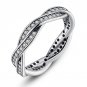 Female Engagement Ring Silver Color Forever Infinite Love Heart Stackable Finger Ring For Women fit