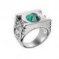 2017 New Style Marvel Green Lantern Ring,the Green Crystal Green Lantern Stainless Steel Power Ring