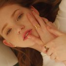2017 New Hot Selling Artsy Gold/Silver Filled Face Drawing Ring For Women Resizable Midi Ring Bijoux