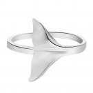 Kinitial 1Pcs Cute Whale tail Adjustable Ring In Brass Women Wedding Ring