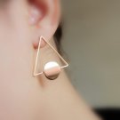 Yanqueens OL style  Triangle Stud Earrings Ear Hook Stud Jewelry Fashion Statement Jewelry Earrings 