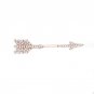 KISS WIFE New 1PCS exaggerated split arrow female earrings full crystal inlaid boutique earrings lov