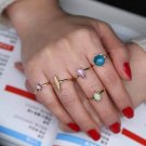 KISS WIFE Flower Adjustable Crystal Midi Ring Sets for Women 5pcs/Set Boho Beach Vintage Turkish Pun