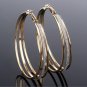 New Arrived Dull Polish Three Circles Hoop Earring Gold Sliver plated Drop Earings Earring For Women