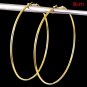 Fashion Gold Silver Metal Smooth Circle Large Earrings Women Exaggerated Big Circle Earrings Bijoux 