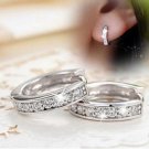 Lovely  Charm Hook Crystal Rhinestone Silver Dangle Earrings Fashion Jewelry Earring For Women state