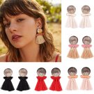 2017 New Fashion Bohemian Big Long Tassel Cotton Pendant Earrings Fringe Ear Dangle Drop Elegant Ear