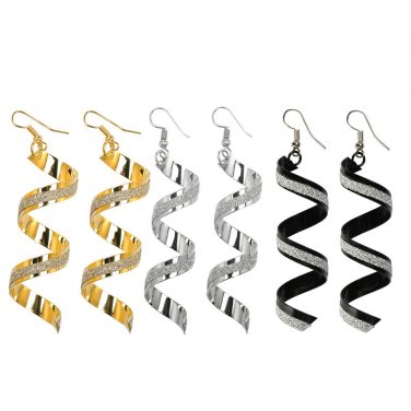 Yanqueens Twist Spiral Earring Lady Girl Dangle Earrings  Statement  Earrings jewelry for women  fre