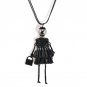 Vintage style Retro Acrylic Doll Pendant Necklace Women Crystal Accessories Sweater Long Chain Neckl